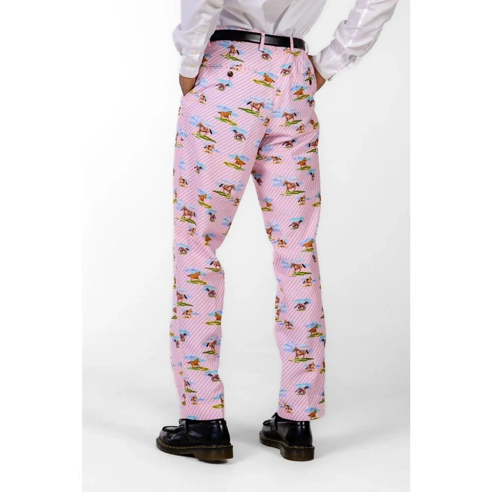 Shinesty Men 30 Supreme Steed Horse Kentucky Oaks Derby Race Pants AllOver Print